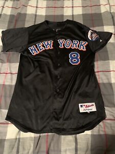 Majestic New York Mets Desi Relaford Road Batting Practice Jersey Size 46 Black