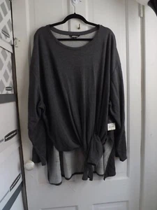NEW Project Runway brand Gray Women's plus size 4x long sleeve shirt blouse - Picture 1 of 4