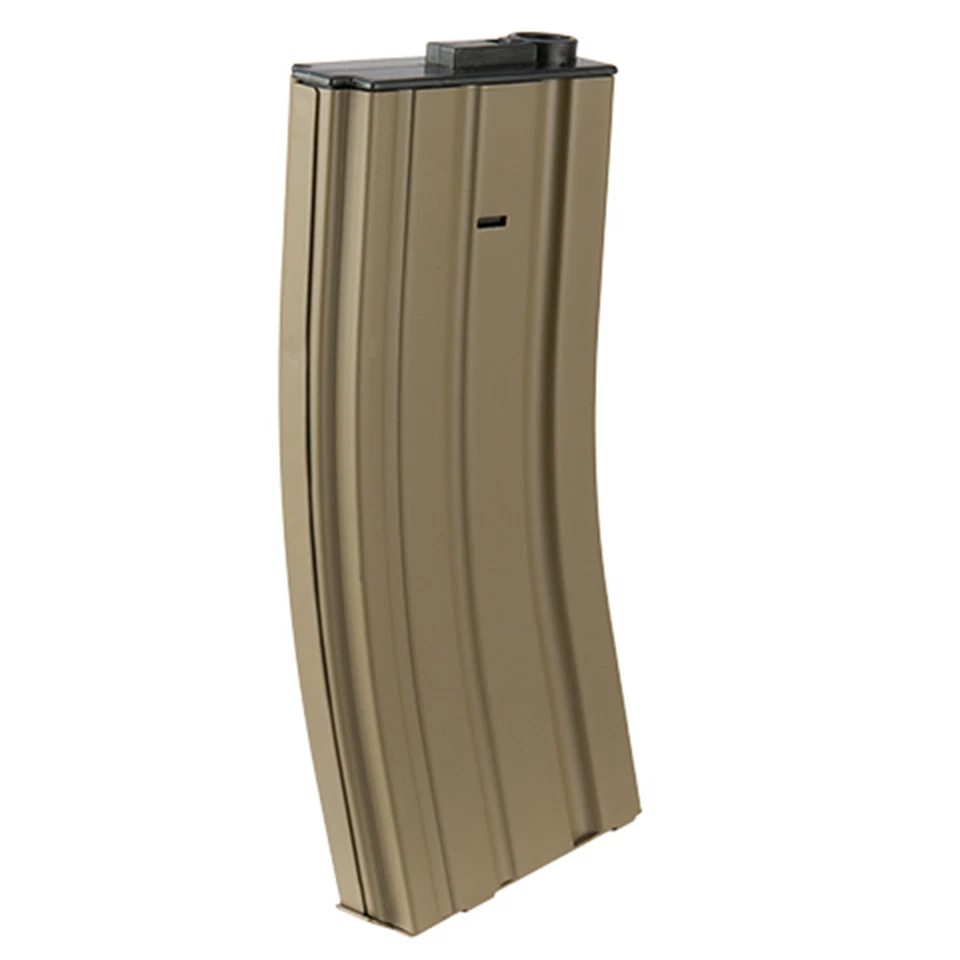 120 Round Mid-cap Lancer Tactical G2 Metal M4 M16 AEG Airsoft Magazine Clip -tan