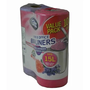 Glitz 15L Medium Scented Tie Top Kitchen Bin Liners - 100 Pack - Picture 1 of 2