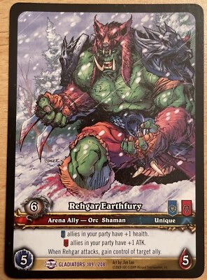 EA Rehgar Earthfury World Of Warcraft Blood Of Gladiators 149/208 WoW TCG NM/LP - Image 1 of 2