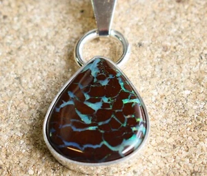 BIG 2-sided  Boulder Opal 23.5 Karat 925er Silberanhänger Unikat - Bild 1 von 24