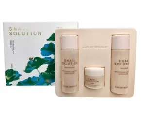 NATURE REPUBLIC Snail Solution 3-items Set Moisturizing Skin Care Anti-Aging Set - Picture 1 of 10