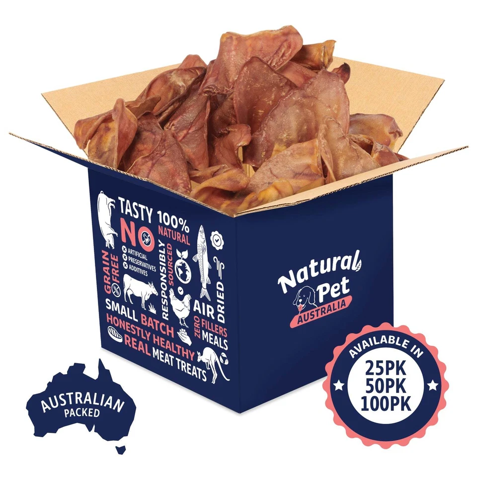 Large Pig Ears Whole - 100% Australian, Natural & Healthy Dog Treats, Grain Free - image 1 of 4
