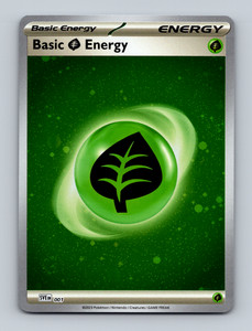 Pokemon 151 Basic Leaf Energy Cosmic Holo SVE 001