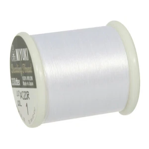 Fil à enfiler pour rocailles Delica, 0,27 mm, bobine 50 m, 1 bobine, blanc neig - Imagen 1 de 2