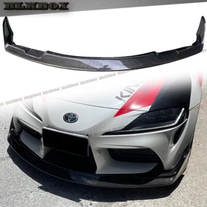NEW FOR 2019 2020 FIT TOYOTA SUPRA A90 A91 TYPE AG CARBON FIBER FRONT BUMPER LIP - Picture 1 of 4