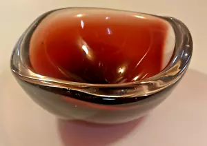 Rare Sven Palmqvist Orrefors Deep Red Glass "Selena Series" Bowl (Signed & #'D) - Picture 1 of 5