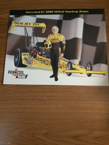 nhra top fuel dragster driver Eddie Hill PostCard 1998 Cover