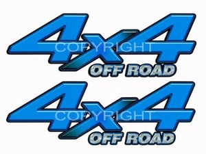 4x4 Truck Decals Blue Decals Truck Vinyl Graphics Blue Stickers 2 pack KM094OR - Picture 1 of 4