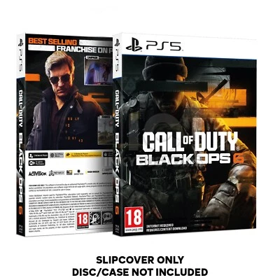 Call of Duty Black Ops 6 PS5 Custom Slip Cover Funda Steelbook SIN JUEGO