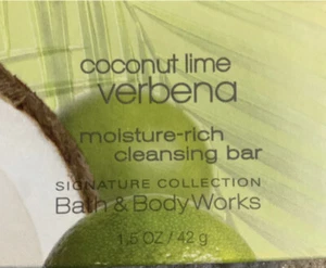 BATH & BODY WORKS ~ COCONUT LIME VERBENA ~ 1.5 OZ CLEANSING BAR SOAP - Picture 1 of 3