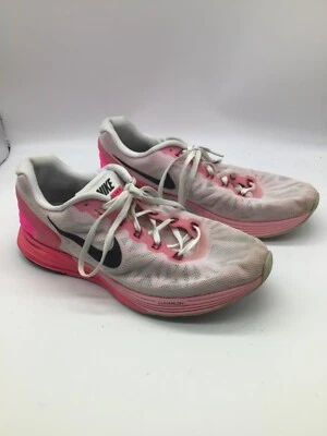 Nike Pink Womens Lunarglide 6 654434-106 White Running Shoes Sneakers Size 9.5 - Image 1 of 4
