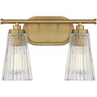 2 Light Vanity Light In Vintage Style-10 Inches Tall and 14 Inches Wide-Warm