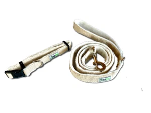 Hemp Dog Collar and Leash Set (Beige) Small, Med, Large by Asatre - Picture 1 of 12