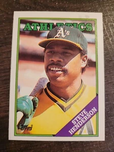 Tarjeta de béisbol Steve Henderson #527 1988 Topps casi nueva/m atletismo - Imagen 1 de 2