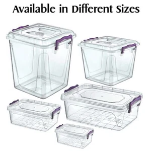 Plastic Food Container Transparent Pantry Storage Box Capacity - Picture 1 of 17