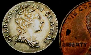 X008: Centavo de plata Jorge III de 1784 en alto grado. Marcas de ajuste. Spink 3759 - Imagen 1 de 2