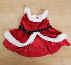 Vestido Build A Bear Workshop Mrs Santa Claus Rojo Negro Blanco Navidad Niña - Imagen 1 de 3