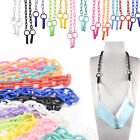 5X Assorted Acrylic Chain Link With Snap Hook For Face Mask Lanyard 