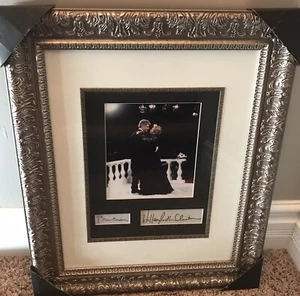 Bill Clinton and Hillary Rodham Clinton Signed Matted Framed w/ 8x10 JSA Auth. - Picture 1 of 7