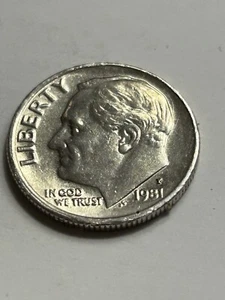 1981 P Dime With Error On Ear/Mint Mark/Die Chip (#83) - Picture 1 of 9