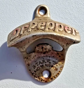 Antiguo abrebotellas de metal rígido DR. PEPPER ¡años 20! - Imagen 1 de 12