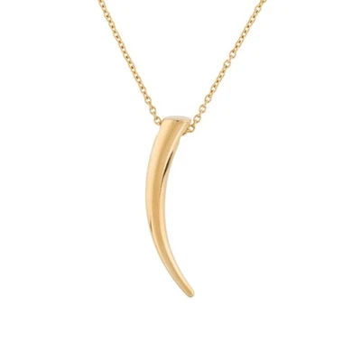 迈克高仕金色长角吊坠项链28-30英寸 — 第 1/4 张图片