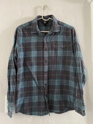 Volcom Caden Men’s Modern Fit Flannel Plaid Button Up L/S Shirt Sz Medium - Image 1 of 4