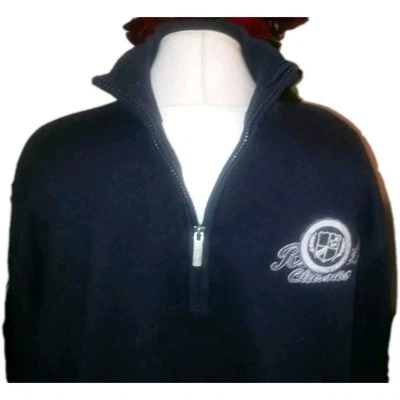 Jan Paulsen Kragen Strick Pullover Gr. XL Dunkelblau 100% Baumwolle Top!! - Bild 1 von 4