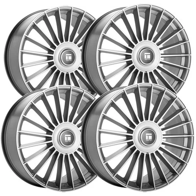 (Set of 4) Touren TR10 22x9 5x115/5x5.5" +20mm Silver Wheels Rims 22" Inch Foto 1 de 4