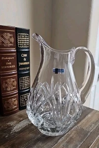 Marquis von Waterford Kristall BROOKSIDE Krug SIGNIERT 9"H graviert - Bild 1 von 8