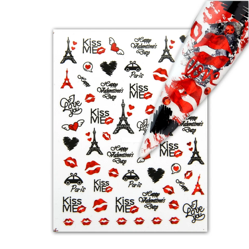 VON WELLEAN EIGENART 3 adesivi per unghie - Stick On Nail Slides - adesivi per unghie autoadesivi (SONS-124)