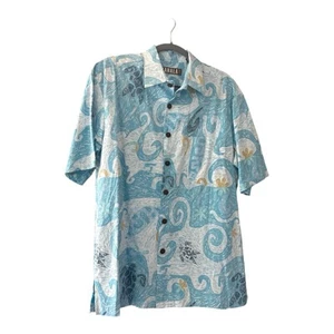Kahala Hand Crafted In Hawaii, Single Stitch, Men’s Button Shirt Under The Sea - Picture 1 of 9