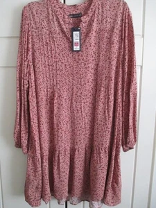 MARKS AND SPENCER PINK MIX TUNIC TOP SIZE 22 BNWT - Picture 1 of 5