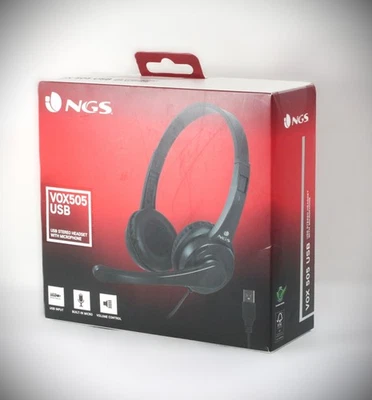 Cuffie Stereo Con Microfono, Connessione USB - modello NGS VOX 505 USB - Immagine 1 di 4