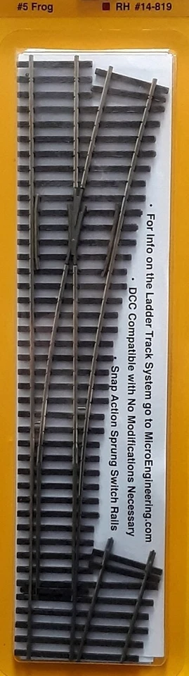 Micro Engineering 14-819 HO Code 70 #5e Last Ladder Right Hand Switch Turnout - Image 1 of 1