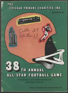 College All Stars vs COLTS 1971, programma di gioco FB - Foto 1 di 1