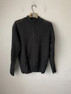 Cárdigan Cabelas Hombres Grande Gris Pescador Lana de Cordero Cremallera Completa Rústico Exterior Campamento Foto 1 de 4