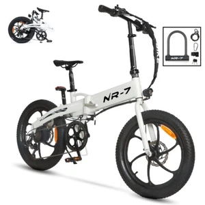 White E-bikes Bike Adults 20" Bicycle Electric Foldable Ebike Folding Commuter L - Picture 1 of 15