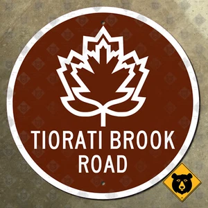 New York Tiorati Brook Road route highway marker sign Harriman State Park 12x12 - Picture 1 of 2