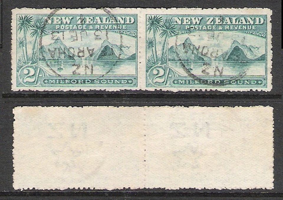 新西兰 1906 2/- 米尔福德对/多 (U) (REF:H954) CP E20e — 第 1/1 张图片