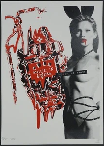 Death NYC 'Kate Moss China' Hand Signed Limited 100 ex. Silkscreen 32 x 45 cm - Bild 1 von 9
