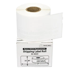 DYMO LW 30323 / 30573 Direct Thermal Shipping Labels - (8) Rolls  - 2-1/8" x 4" - Picture 1 of 8