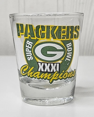 1996 NFL Super Bowl XXXI Champions Green Bay Packers Shot Glass Cover