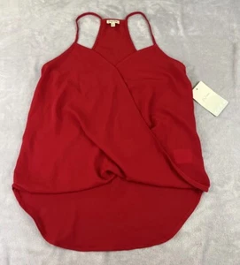 Lily White womens red sleeveless spaghetti strap blouse size small - Picture 1 of 7