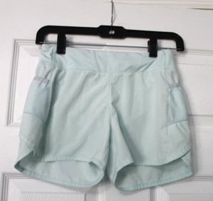 Athleta Girl Record Breaker 3” Shorts Size L/12 GREEN Lined Pull On - Picture 1 of 3