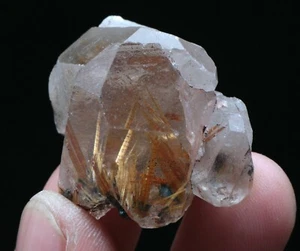26,2 g Nuevo hallazgo NATURAL Titanio Transparente CUARZO RUTILADO Cristal Racimo Muestra - Imagen 1 de 9