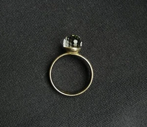 Anello argento 925 sfera cristallo simil swarovski cambia colore - Foto 1 di 9