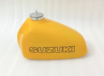 Suzuki RM250 RM250 C2 1978 1/2 Aluminio Pintura Amarilla Combustible Gasolina Tanque + Tapa Foto 1 de 4